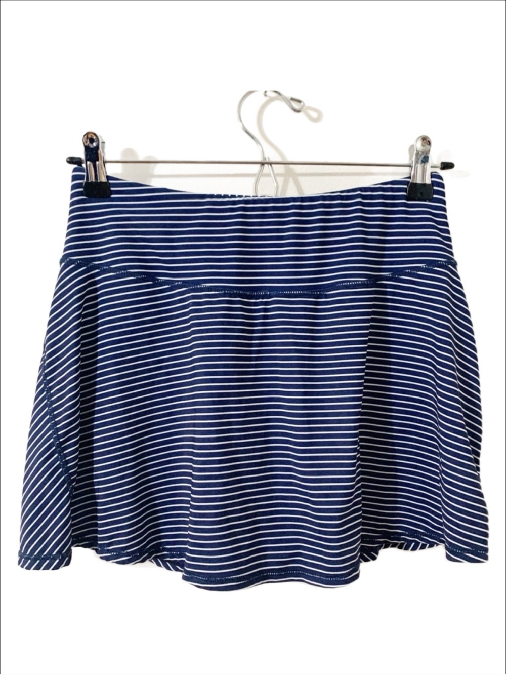 Kyodan Striped Athletic Mini Swing Skirt with Built in Shorts Zipped Pockets💙🤍